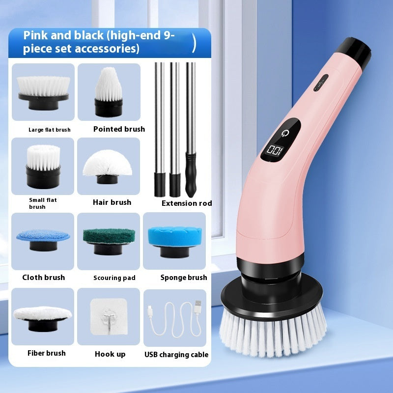 Car Kitchen Wireless Charging Handheld Multifunctional Electric Cleaning Brush